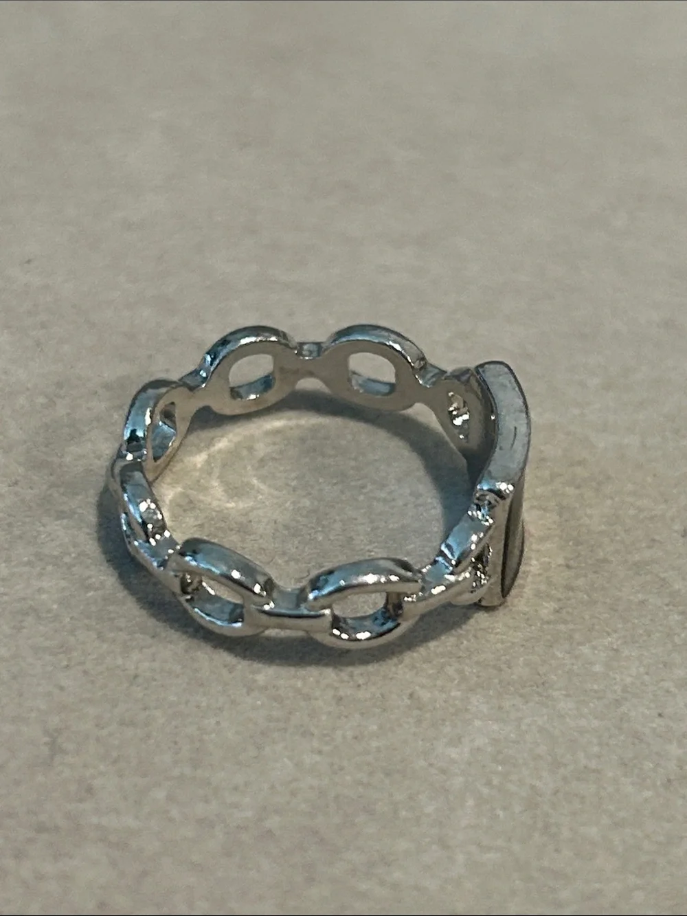 Black Onyx Silver Tone Ring - Black